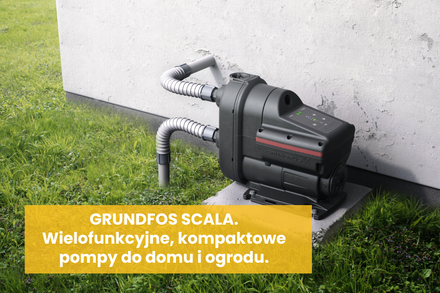 Grundfos SCALA. Poznaj wielofunkcyjne, kompaktowe pompy do domu i ogrodu.