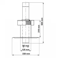 Zakończenie pionowe (nv) z płytą dachową - nierdzewne SPIROFLEX SX-TDNV80/125ZPDN