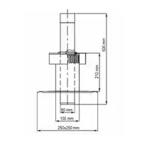 Zakończenie pionowe (nv) z płytą dachową - nierdzewne 60/100 SPIROFLEX SX-TDNV60/100ZPDN