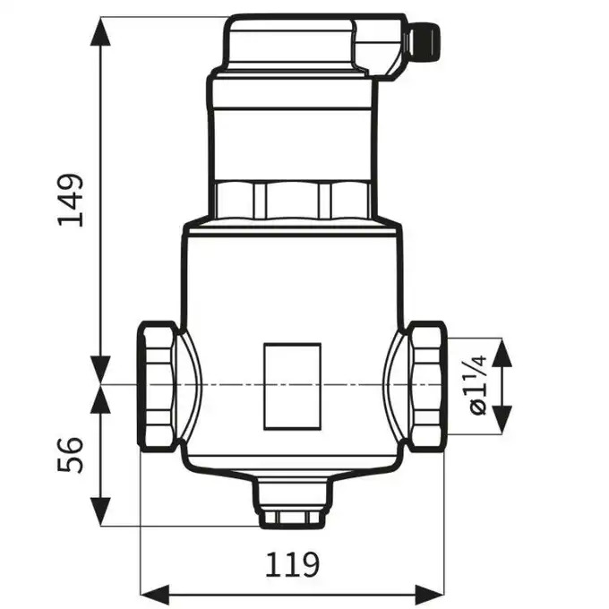 Separator powietrza FAR 313, z odpowietrznikiem automatycznym, przyłącza Rp1 1/4&quot; AFRISO 7773130