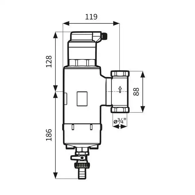 Separator powietrza i zanieczyszczeń FAR 321 ruchome przyłącza Rp3/4'' AFRISO 7773210