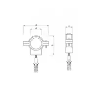 Obejma PLAST. do rur kanal. 50 HYDROLAND OBP.050