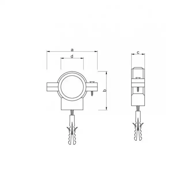 Obejma PLAST. do rur kanal. 2 1/2&quot;-75 HYDROLAND OBP.075