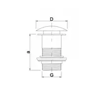 Korek spustowy klik-klak duży 5/4&quot; bez przelewu HYDROLAND K.KKD-BP