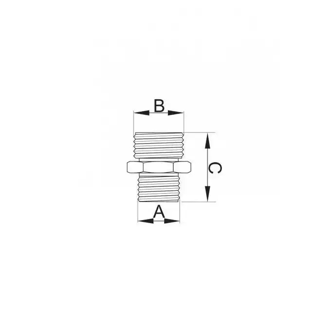 Nypel redukcyjny chrom 1/2&quot; x 3/8&quot; HYDROLAND CH.NR.15-10