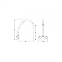 Bateria STANDARD umywalkowa stojąca HYDROLAND B103
