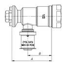 Kolano ścienne mosiężne GW Press - 20 Rp1/2&quot; L = 52.5 mm KAN-therm 1009285001