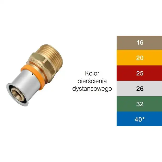 Złączka mosiężna GZ Press - 40 R 1 1/4&quot; KAN-therm 1009045019