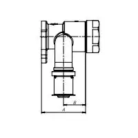 Trójnik ścienny mosiężny typu U z uszami GW Press - 20 Rp1/2&quot; L = 41 mm KAN-therm 1009285102