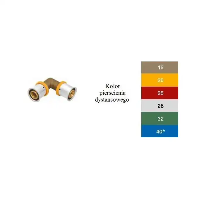 Kolano 90° mosiężne Press - 16 KAN-therm 1009068054