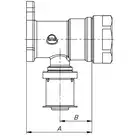 Kolano ścienne mosiężne z uszami GW Press - 16 Rp1/2&quot; L = 41 mm KAN-therm 1009285059