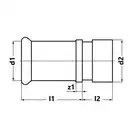 Łącznik Steel Sprinkler/Groove - 42/48.3 KAN-therm 1511042003