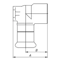 Kolano ścienne z uszami GW Inox - 22 Rp3/4&quot; L = 52 mm KAN-therm 1609285003