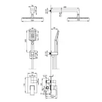 CASCADA chrom Komplet podtynkowy ANEMON BIS DEANTE NAC_09MP