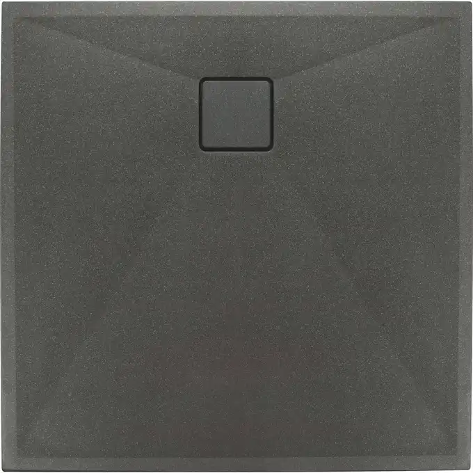 Brodzik CORREO kwadratowy antracyt/titanium granitowy 90x90 cm DEANTE KQR_T41B