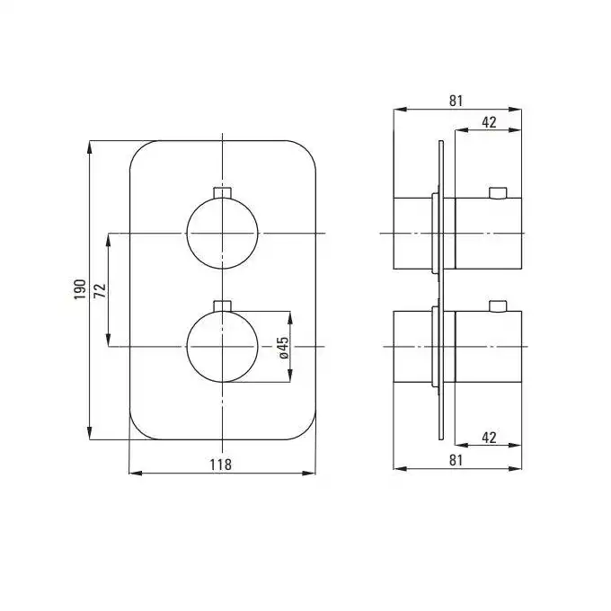 Element zewnętrzny do BOX-A termostatycznego BXY_X44T chrom okrągłe DEANTE BXY_0EBT