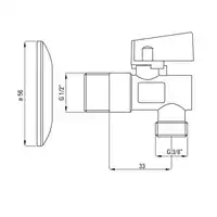 Zawór kątowy z filtrem 1/2&quot; - 3/8&quot;, w kartoniku DEANTE VFA_B62K