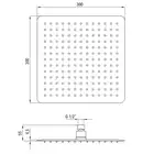 CASCADA FLOKS nero Głowica natryskowa stalowa kwadratowa 300X300 mm DEANTE NAC_209K