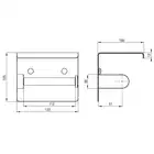 ROUND Uchwyt na papier z półką, SCIENNY, chrom DEANTE ADR_0221