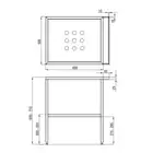 Umywalka TEMISTO biała stawiana na blat 600x500 mm + konsola stojąca DEANTE CDTS6U6S