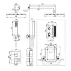 Komplet podtynkowy natryskowy chrom z BOXem termostatycznym kwadratowy DEANTE BXYZ0EAT