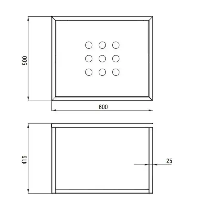 Umywalka TEMISTO biała stawiana na blat 600x500 mm + konsola wisząca DEANTE CDTW6U6S