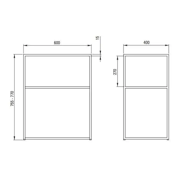 Konsola łazienkowa CORREO stojąca 600x400 mm DEANTE CKC_N60A