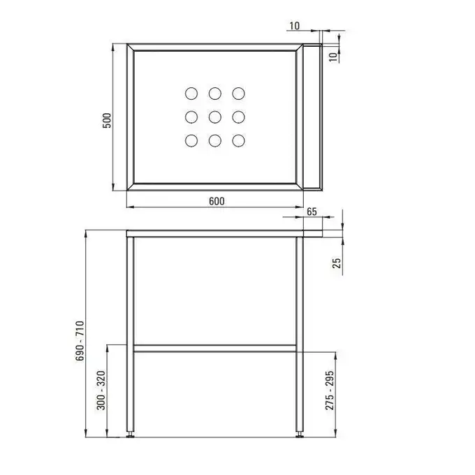 Konsola łazienkowa stojąca 665x500 mm DEANTE CST_X60A