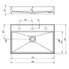 Umywalka CORREO szara stawiana na blat 600x400 mm DEANTE CQR_SU6S