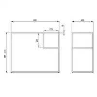 Konsola łazienkowa CORREO stojąca 900x400 mm DEANTE CKC_N90A