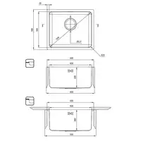 Zlewozmywak stal podblatowy EGERIA satyna 1-komorowy B/O 380x440x200 3,5&quot; + osprzęt SPACE SAVER DEANTE ZPE_010A