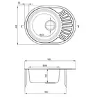 Zlewozmywak TWIST dekor 1-kom. Z/O 580x445x160, 3,5&quot; + osprzęt DEANTE ZEU_311C