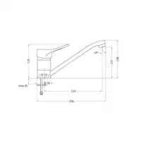 Bateria VERO chrom zlewozmywakowa stojąca DEANTE BOW_060M