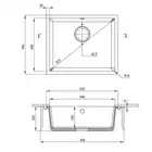 Komora podblatowa CORDA antracyt metalik granit 550x460x204 3,5&quot; + osprzęt SPACE SAVER DEANTE ZQA_T10C