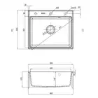 Zlewozmywak ANDANTE piaskowy granit 1-komorowy 600x520x210 + osprzęt SPACE SAVER DEANTE ZQN_7103