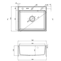 Zlewozmywak ANDANTE beż granit 1-komorowy 600x520x210 + osprzęt SPACE SAVER DEANTE ZQN_5103