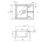 Zlewozmywak ANDANTE antracyt metalik granit 1-komorowy Z/KO 590x490x194, 3,5&quot; + osprzęt SPACE SAVER DEANTE ZQN_T11A