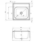 Zlewozmywak TECHNO satyna 1-kom. B/O 380x380x150, 2&quot; + osprzęt DEANTE ZMU_0100