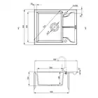 Zlewozmywak ANDANTE beż granit 1-komorowy Z/KO 590x490x194, 3,5&quot; + osprzęt SPACE SAVER DEANTE ZQN_511A