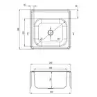 Zlewozmywak TECHNO dekor 1-kom. B/O 380x380x150, 2&quot; + osprzęt DEANTE ZMU_3100