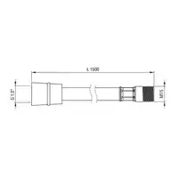 Wąż stalowy do baterii zlewozmywakowej z wyciąganą wylewką, 150 cm z nakr. stożkową 1/2&quot;, M15 DEANTE ANW_057V