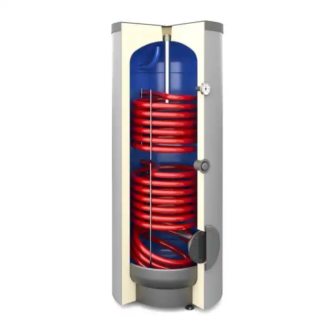 Wymiennik z dwiema wężownicami spiralnymi SGW(S)B Tower Biwal 400 l, stojący, izolacja Neodul, skay, v. 2 GALMET 26-409600N