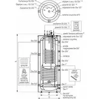 Kombinowany zbiornik akumulacyjny SG(K) Kumulo 800/200 l z dwiema wężownicami spiralnymi, izolacja Neodul, skay GALMET 72-808600