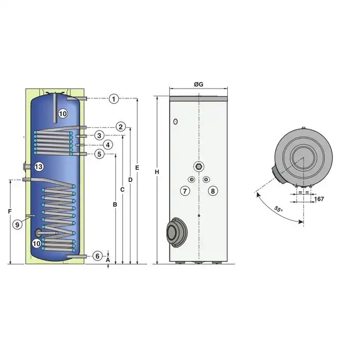 Inisol BSL 300 N Podgrzewacz solarny c.w.u. DE DIETRICH 100019521