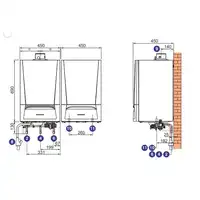 Evodens AMC 15/BS60 Kocioł gazowy kondensacyjny z podgrzewaczem c.w.u. DE DIETRICH 7689095060