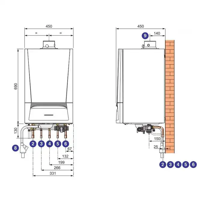 Pakiet: Gazowy kocioł kondensacyjny Evodens AMC 15 + Regulator SMART TC DE DIETRICH 7689095TC