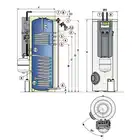 Inisol Uno SLIM 2K-4/BSL200 Zestaw solarny ze wsparciem hydr. na dach pochyły pokrycie ceramiczne DE DIETRICH 72D202SPC