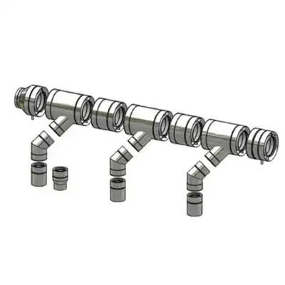 SPS Zestaw kaskadowy koncentryczny ø180/250 dla 3 kotłów DE DIETRICH 48889820