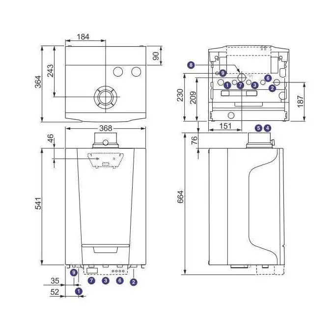 Pakiet: Gazowy kocioł kondensacyjny MCR3 evo 24T + Regulator SMART TC + Rekuperator Recovens V400 DE DIETRICH 7716670TCRU