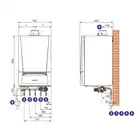 Pakiet: Gazowy kocioł kondensacyjny Evodens AMC 25 + Regulator SMART TC + Zestaw redukcyjny w szacht DE DIETRICH 7689096TCDZ